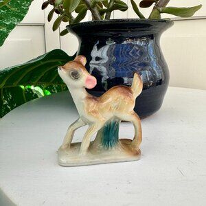 Vintage MCM Baby Fawn Deer Figurine Japanese Porcelain Deer Knick Knack